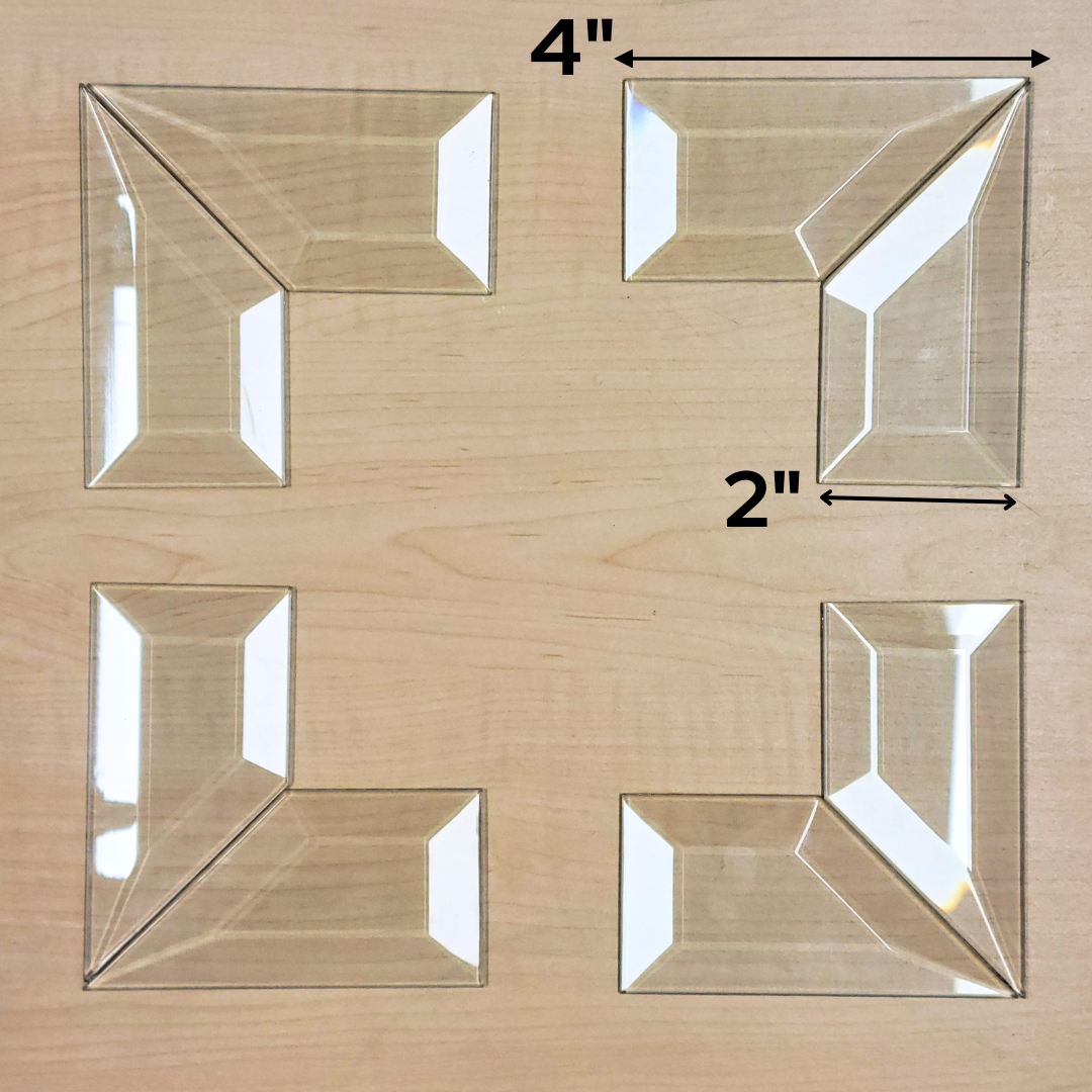 2" x 4" 45° Mitered Corner Bevel Set | 8 or 30 Packs